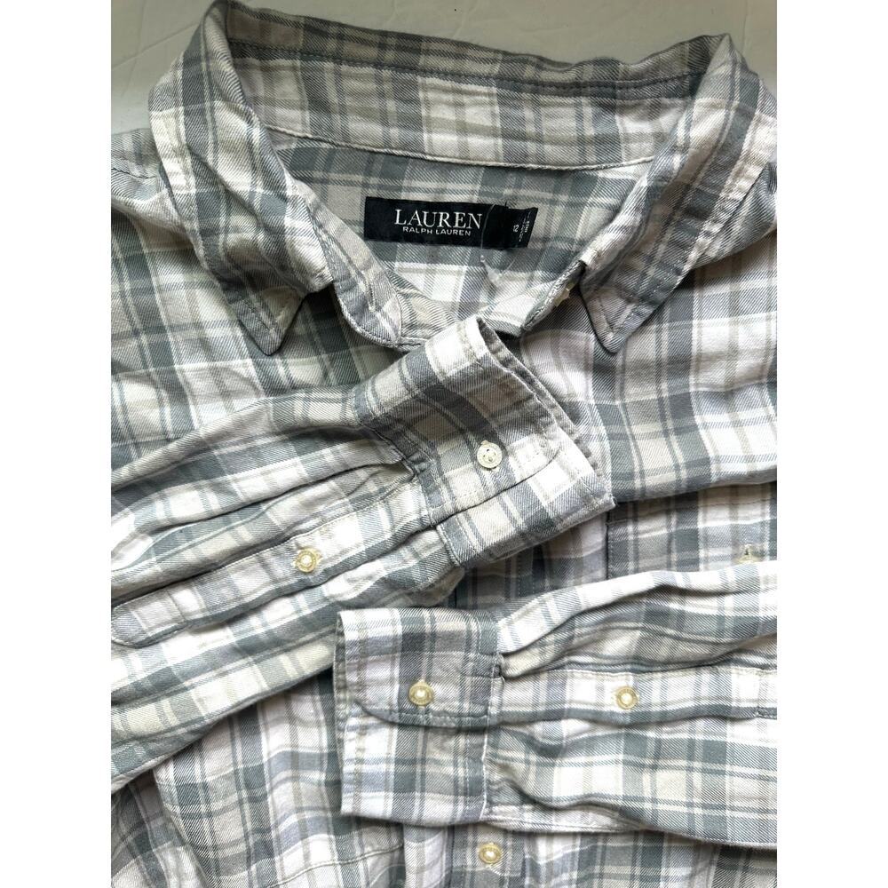 Lauren Ralph Lauren Plaid
Twill Long Sleeve Shirt
Dress NWOT - Size 12 - Picture 5 of 11